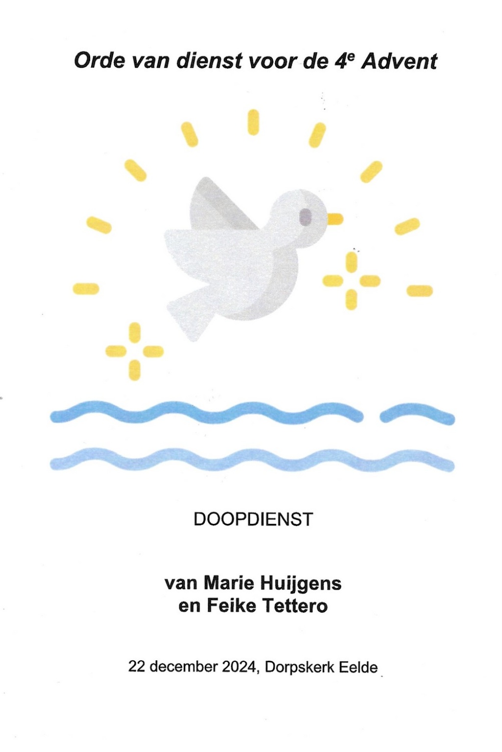 Doopdienst Marie en Feike